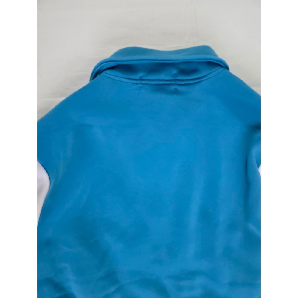 New Look Brooklyn Sport Team Varsity Bomber Jacket Teal Blue White Size M - Picture 12 of 16
